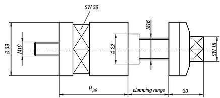 Clamping bolt steel