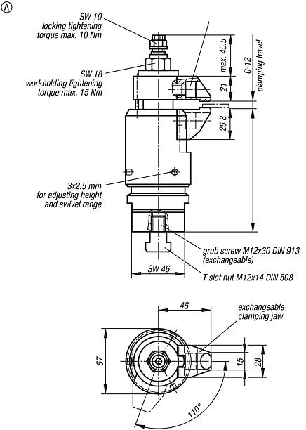 Floating clamps with separate workpiece clamp and interlock