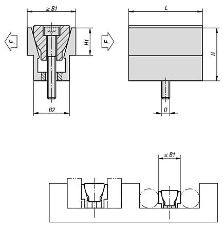 Wedge clamps with aluminium channel