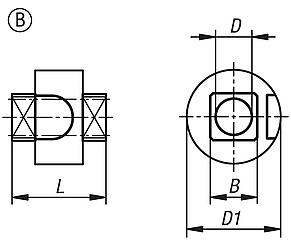 Bushes for tongues, zinc, Form B
