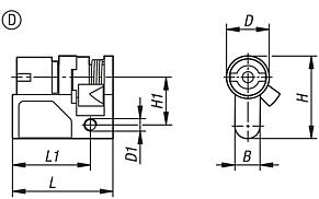 Profile half-cylinder locks for swivel grips, Form D