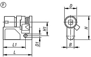 Profile half-cylinder lock Form F for swivel grip