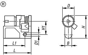 Profile half-cylinder locks for swivel grips, Form H