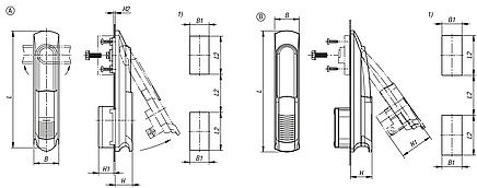Swivel grips, plastic