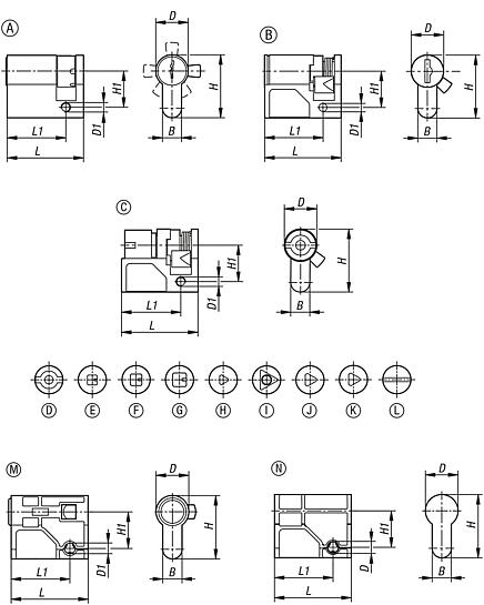 Profile half-cylinder lock for swivel grips