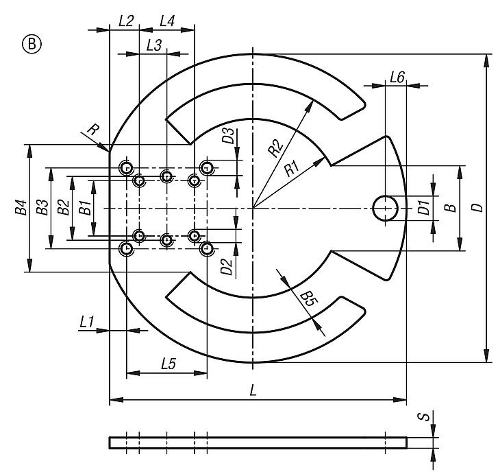 Adapter plate round