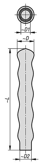 Plastic grips, round with round opening