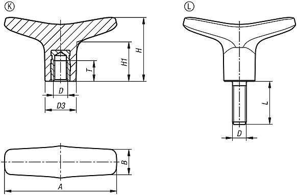 T-úchyty z plastu