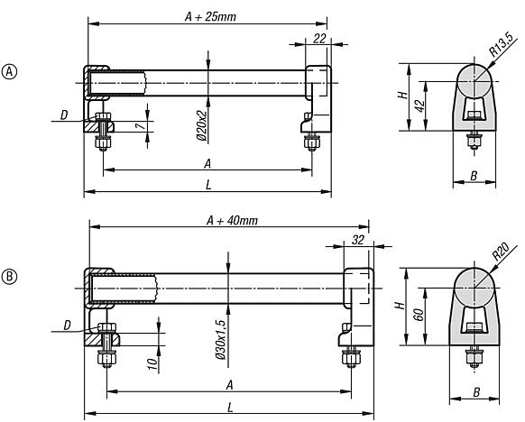 Tubular handles