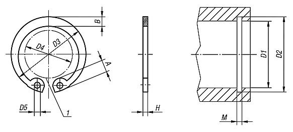 Circlips for bores DIN 472