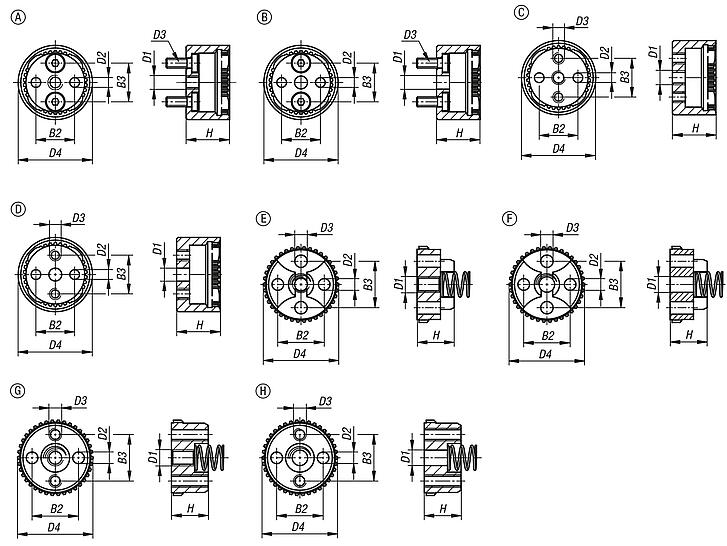 Ratchet elements steel or stainless steel