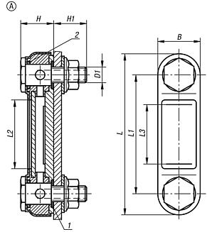 Oil level gauges, Form A, without thermometer