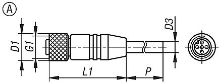 Connectors with screw fitting, Form A