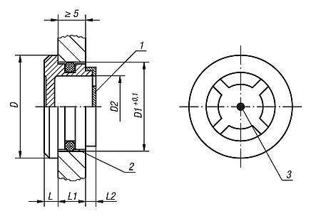 Oil level sight glasses, press-in