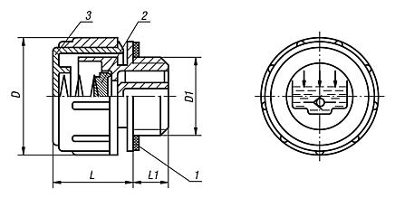 Vent screwswith check valve 