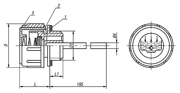 Vent screwswith check valve and dipstick
