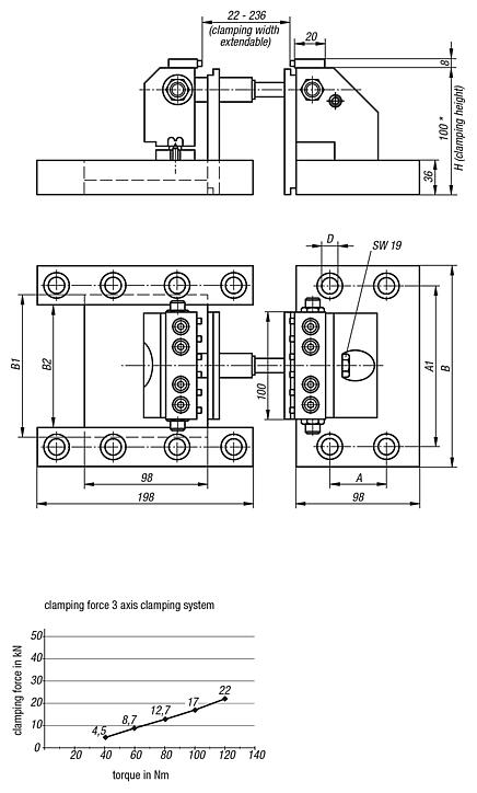 3-axis clamping system for grid plates