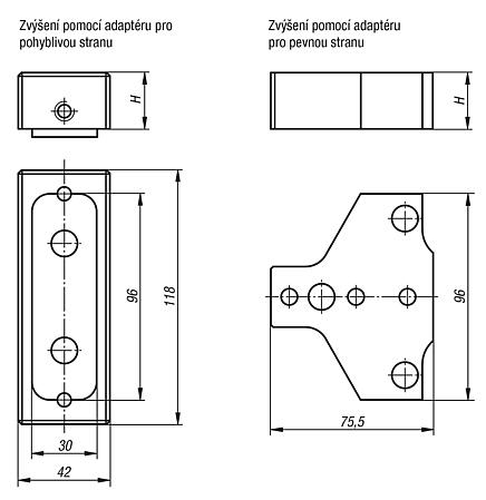 Zvyšovací adaptéry