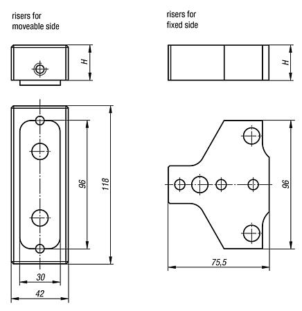 Riser plates