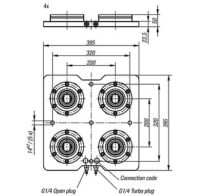 UNILOCK clamping station, 4x