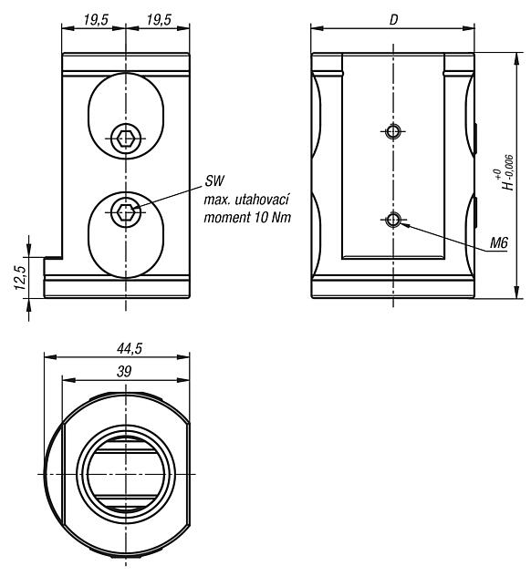 Základní modul UNILOCK, s 5 osami, dvojité upnutí velikost systému 50 mm