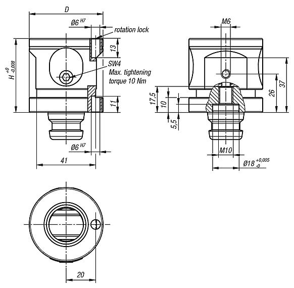 UNILOCK 5-axis add-on module system size 50 mm
