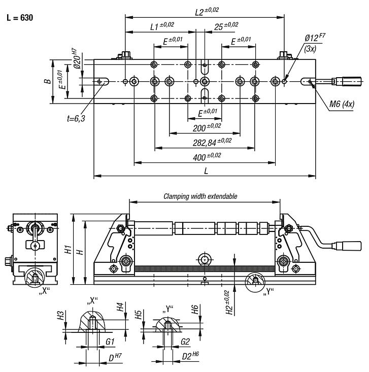 KIPPflexX 5-axis vice jaw plates smooth