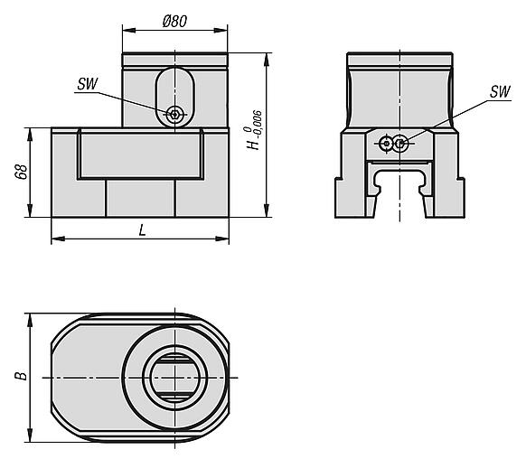 UNILOCK 5osý základní modul VARIO systémová velikost 80 mm