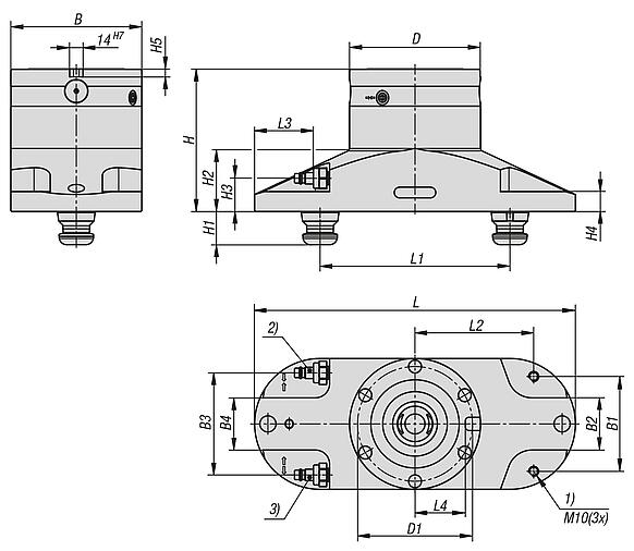 UNILOCK clamping module risers ESM 138-C