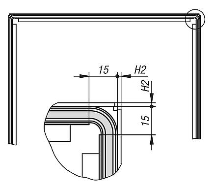 Four-lip profiles EPDM foam rubber