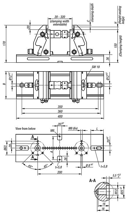 5-axis clamping system compact smooth vice jaws