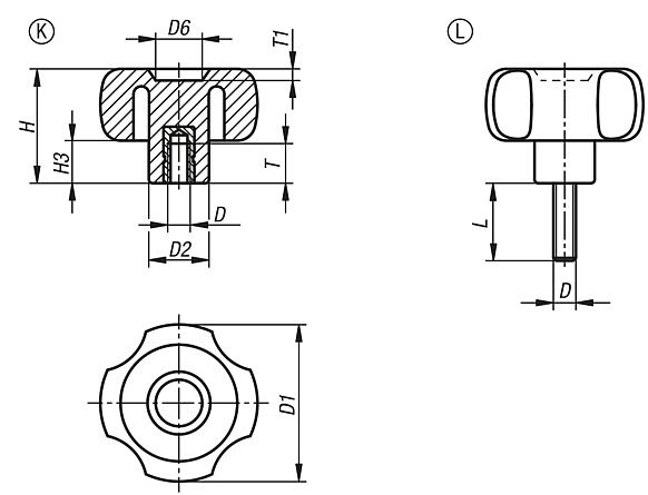 Four lobe grips