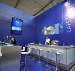 KIPP at Motek: Trade fair stand with café lounge